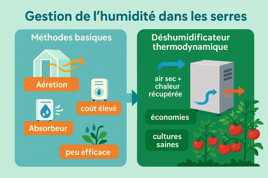 Probleme d'humidite dans une serre agricole